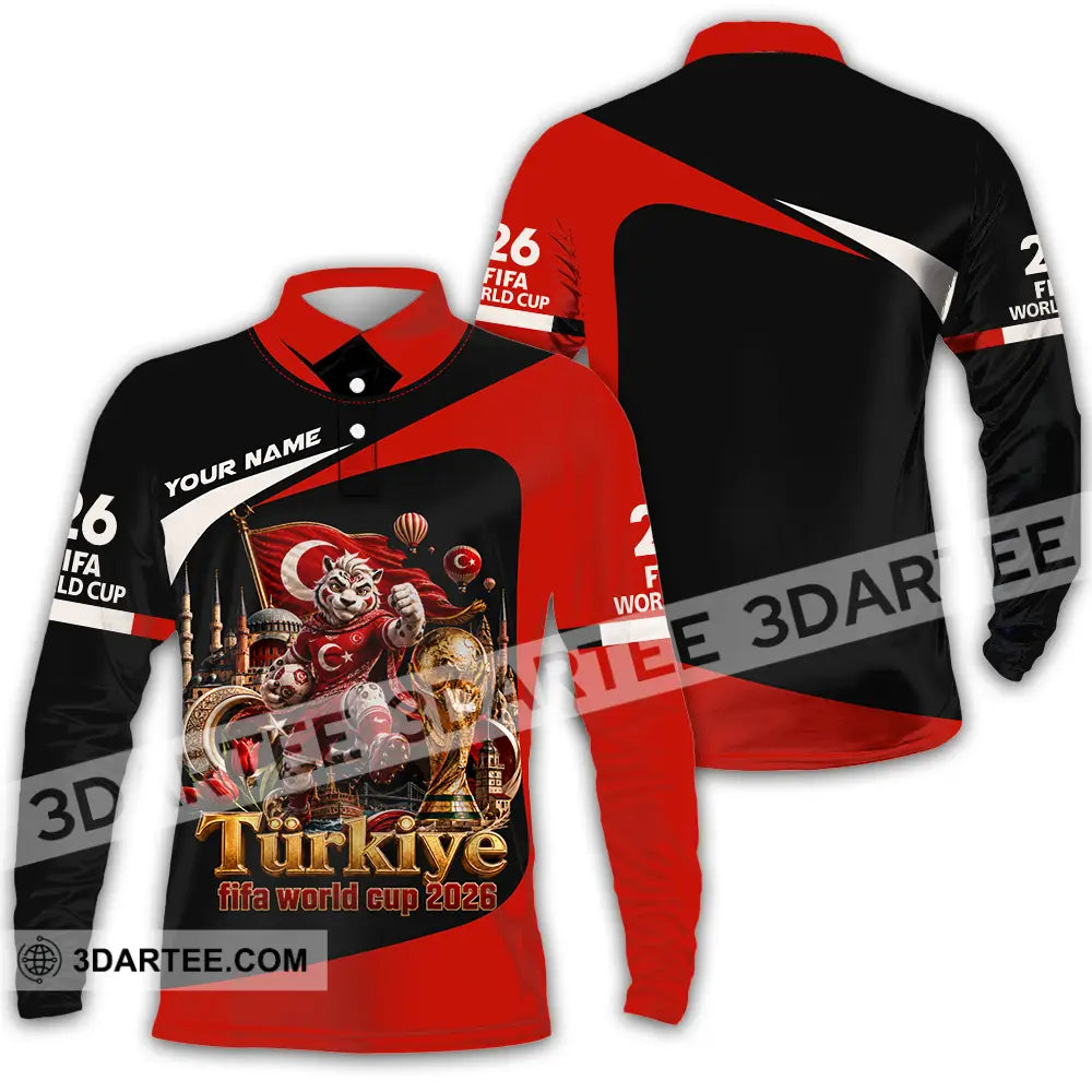 Unisex Shirt - Custom Turkiye World Cup 2026 Shirt - Long Sleeve Polo / S - T-shirt