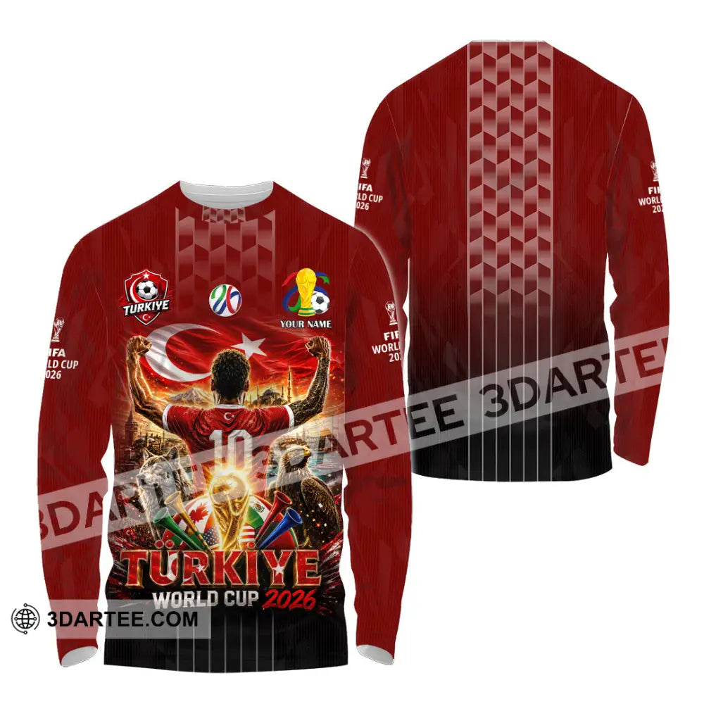 Unisex Shirt - Custom Turkiye World Cup 2026 Shirt - Long Sleeve Shirt / S - T-shirt