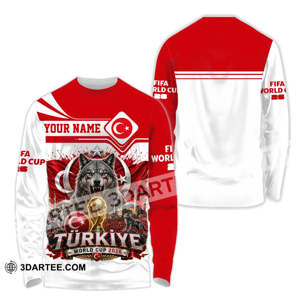 Unisex Shirt - Custom Turkiye World Cup 2026 Shirt - Long Sleeve Shirt / S - T-shirt