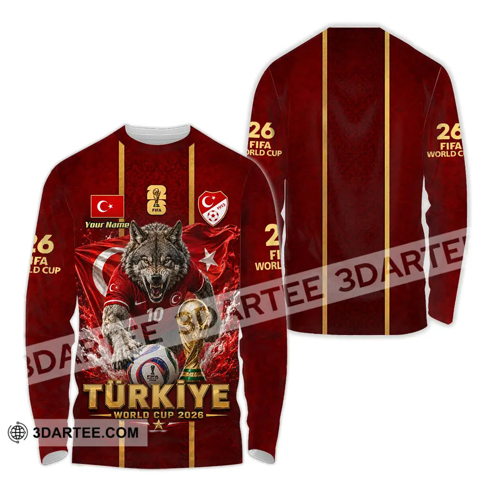 Unisex Shirt - Custom Turkiye World Cup 2026 Shirt - Long Sleeve Shirt / S - T-shirt
