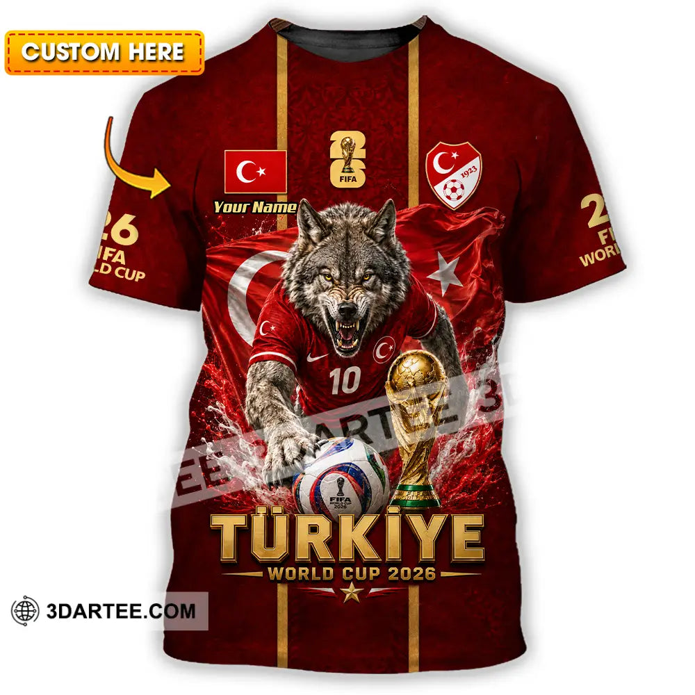 Unisex Shirt - Custom Turkiye World Cup 2026 Shirt - T-shirt