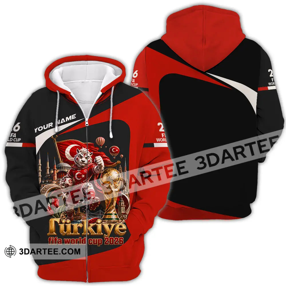 Unisex Shirt - Custom Turkiye World Cup 2026 Shirt - Zipper Hoodie / S - T-shirt