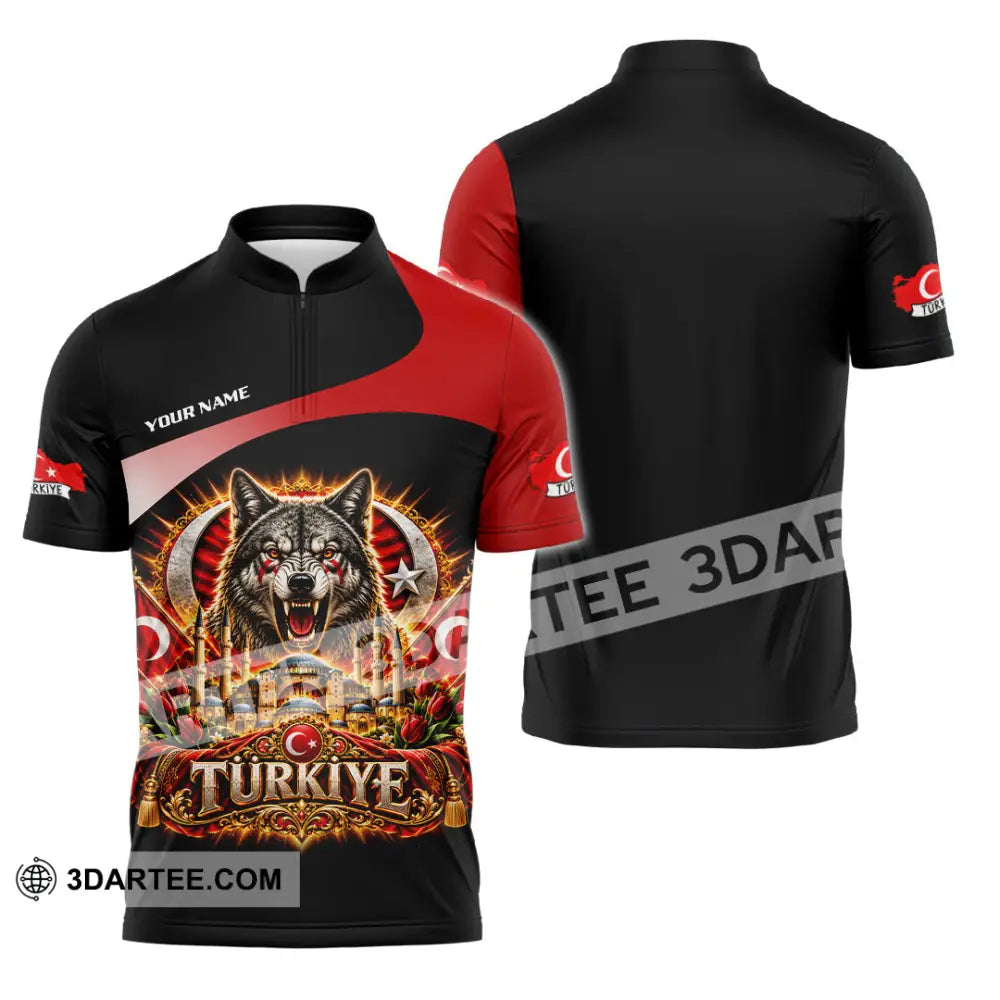 Unisex Shirt - Custom Turkiye Shirt - Zipper Polo Shirt / S - T-shirt