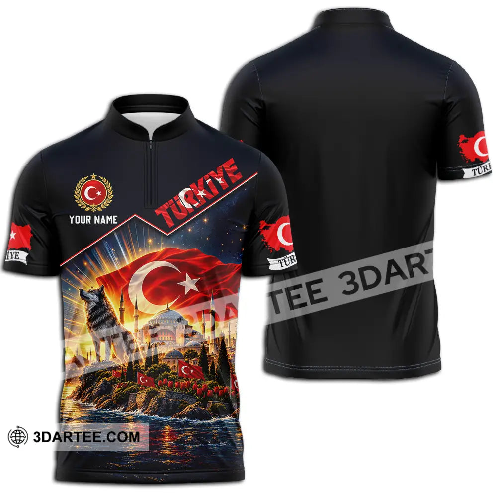 Unisex Shirt - Custom Turkiye Shirt - Zipper Polo Shirt / S - T-shirt