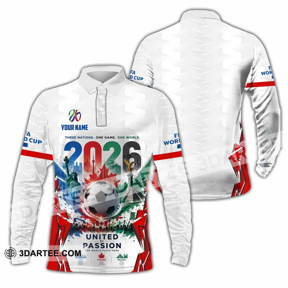 Unisex Shirt - Custom United By Passion World Cup 2026 Shirt - Long Sleeve Polo / S - T-shirt