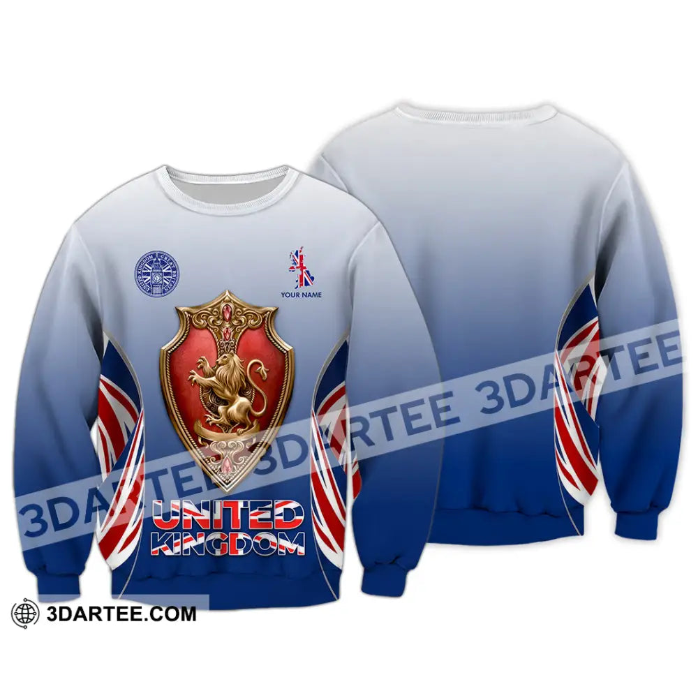 Unisex Shirt - Custom United Kingdom 3D Shirt Long Sleeve / S T-shirt
