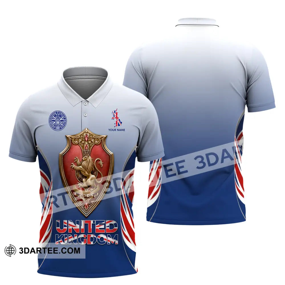 Unisex Shirt - Custom United Kingdom 3D Shirt Polo Shirt / S T-shirt
