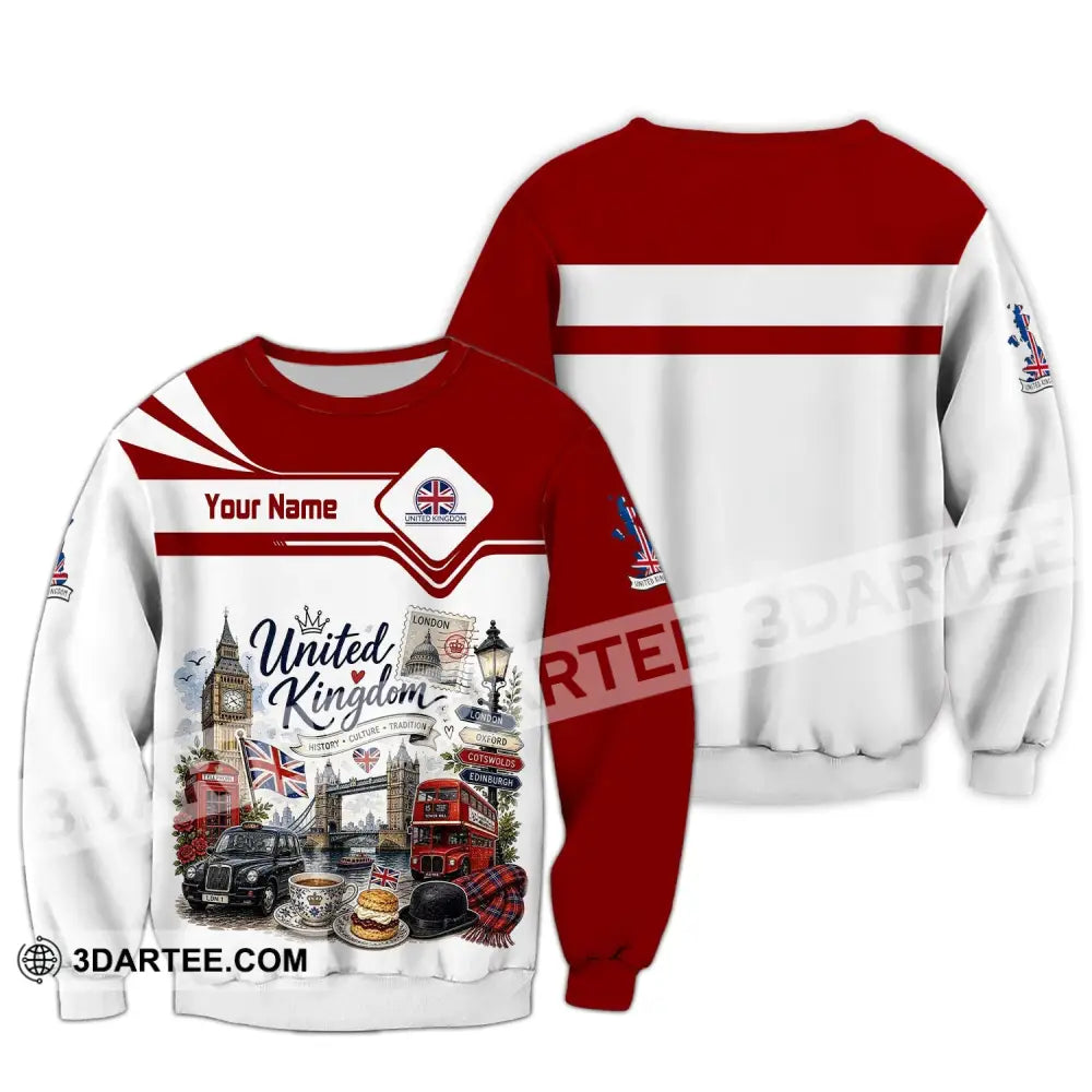 Unisex Shirt - Custom United Kingdom Shirt - Long Sleeve / S - T-shirt
