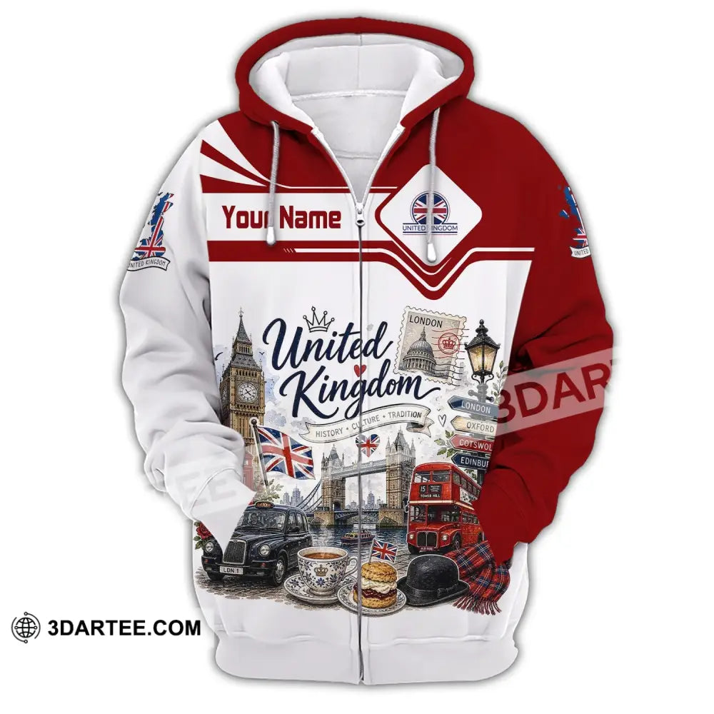 Unisex Shirt - Custom United Kingdom Shirt - Zipper Hoodie / S - T-shirt