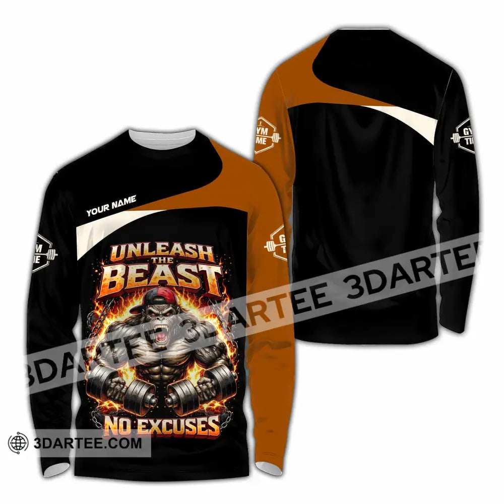 Unisex Shirt - Custom Unleash The Beast Shirt - Long Sleeve Shirt / S - T-shirt