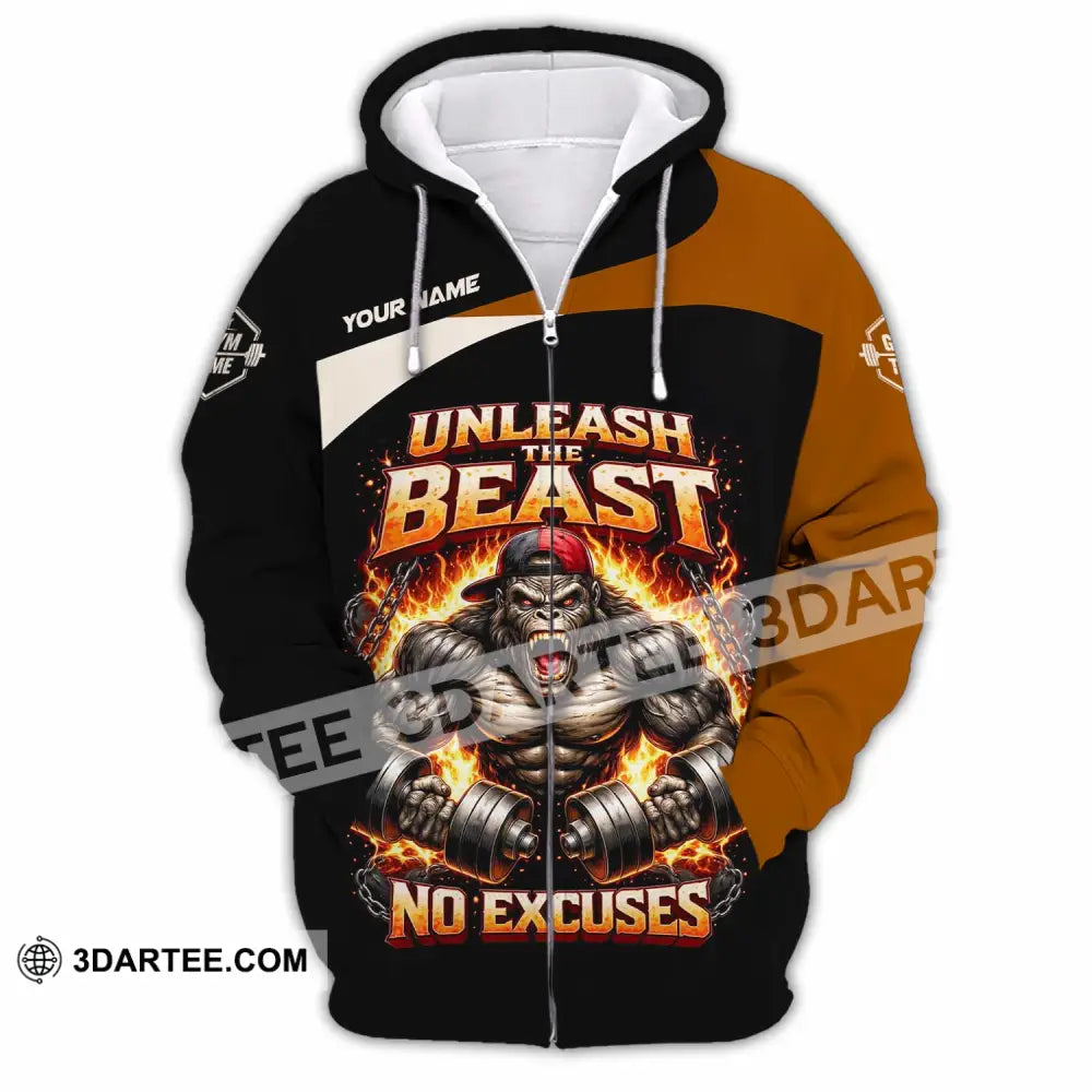 Unisex Shirt - Custom Unleash The Beast Shirt - Zipper Hoodie / S - T-shirt