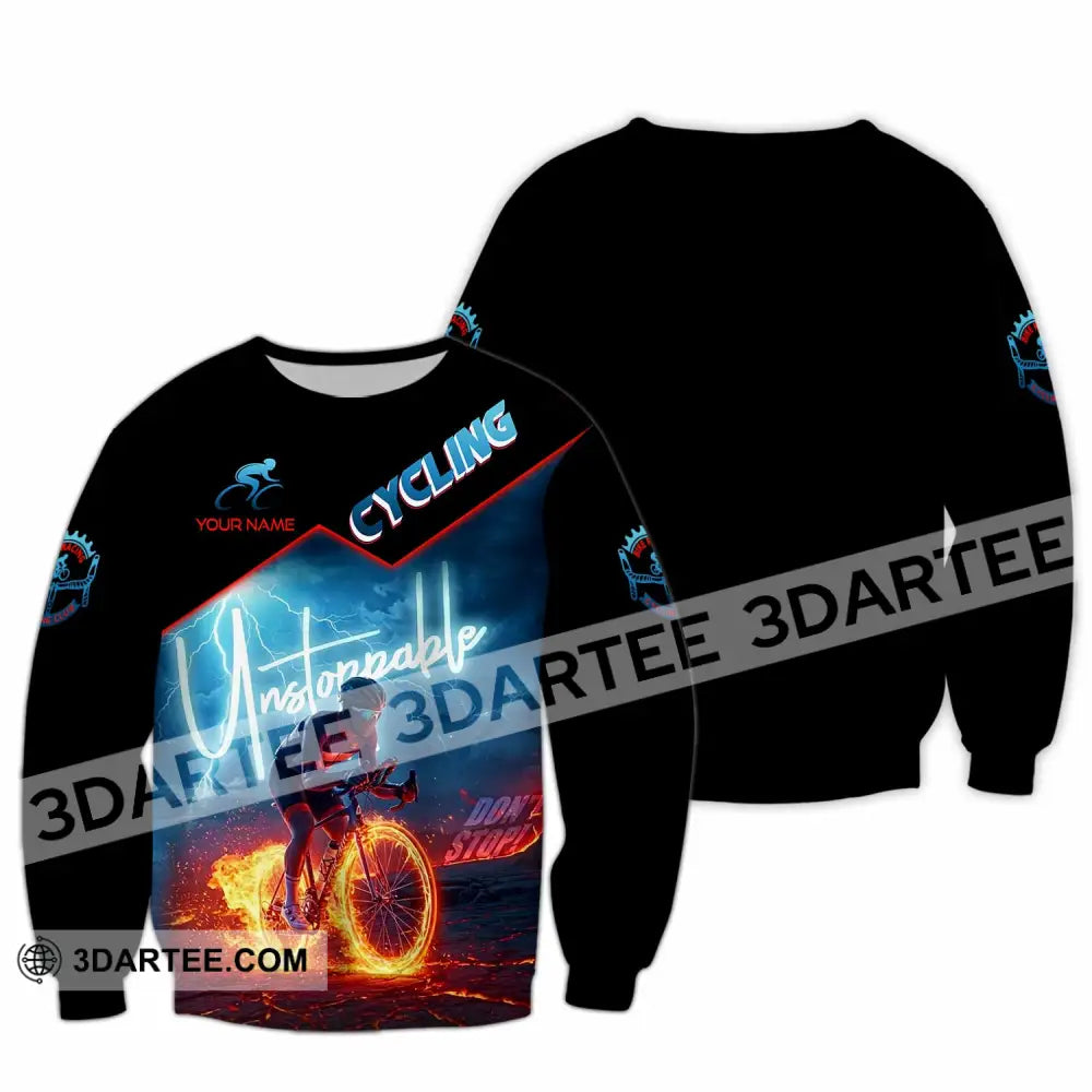 Unisex Shirt - Custom Unstoppable Cycling 3D Shirt Long Sleeve / S T-shirt