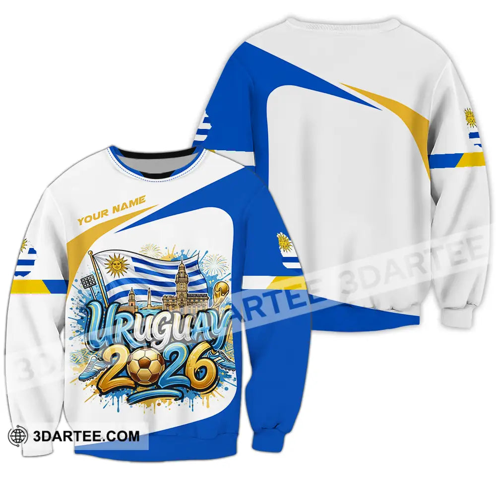 Unisex Shirt - Custom Uruguay World Cup 2026 3D Shirt Long Sleeve / S T-shirt