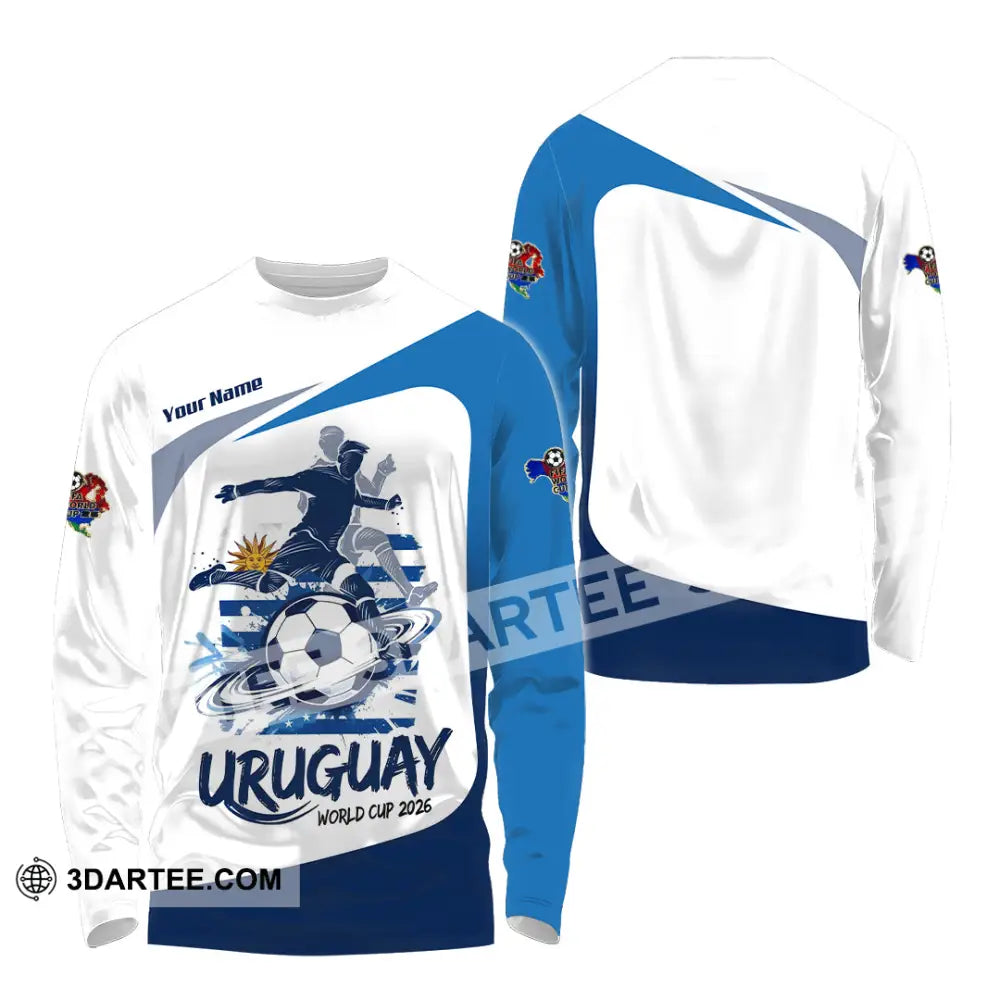 Unisex Shirt - Custom Uruguay Fifa World Cup 2026 3D Shirt - Long Sleeve Shirt / S - T-shirt
