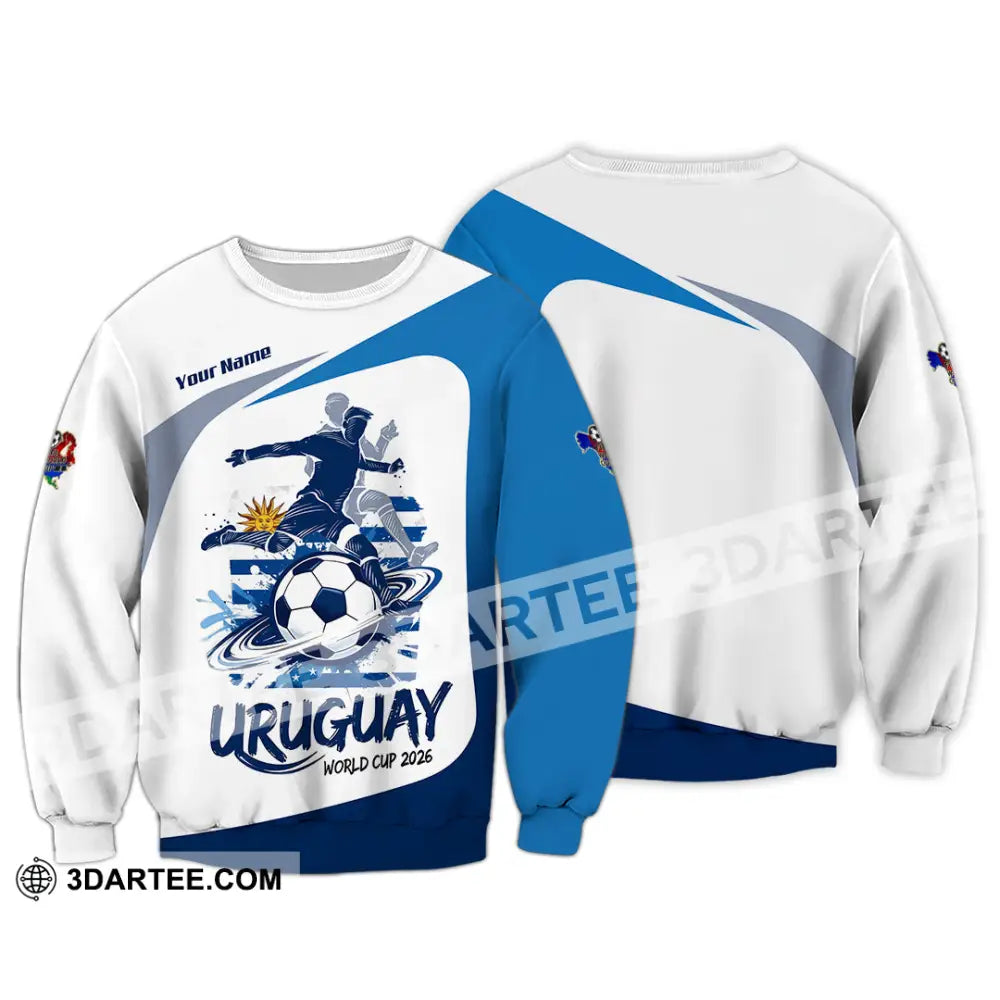 Unisex Shirt - Custom Uruguay Fifa World Cup 2026 3D Shirt - Long Sleeve / S - T-shirt