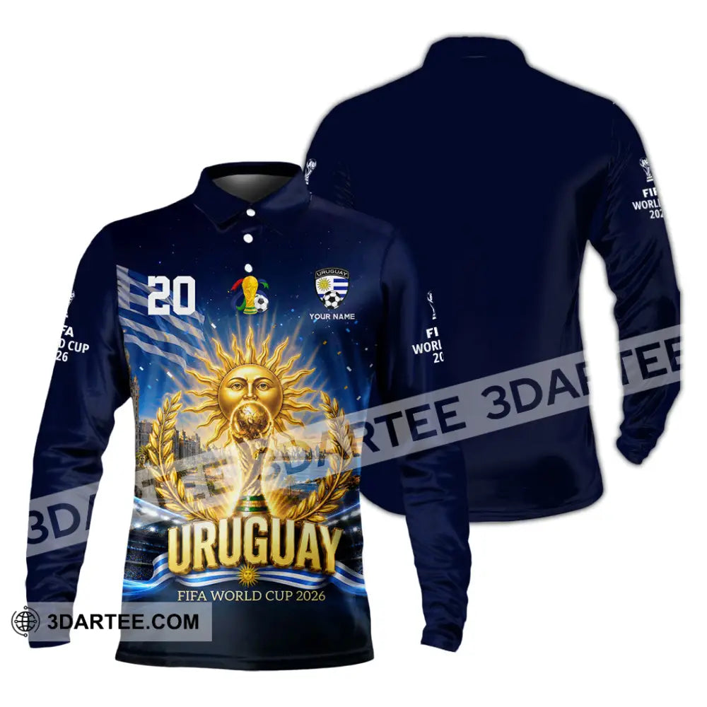 Unisex Shirt - Custom Uruguay World Cup 2026 Shirt - Long Sleeve Polo / S - T-shirt