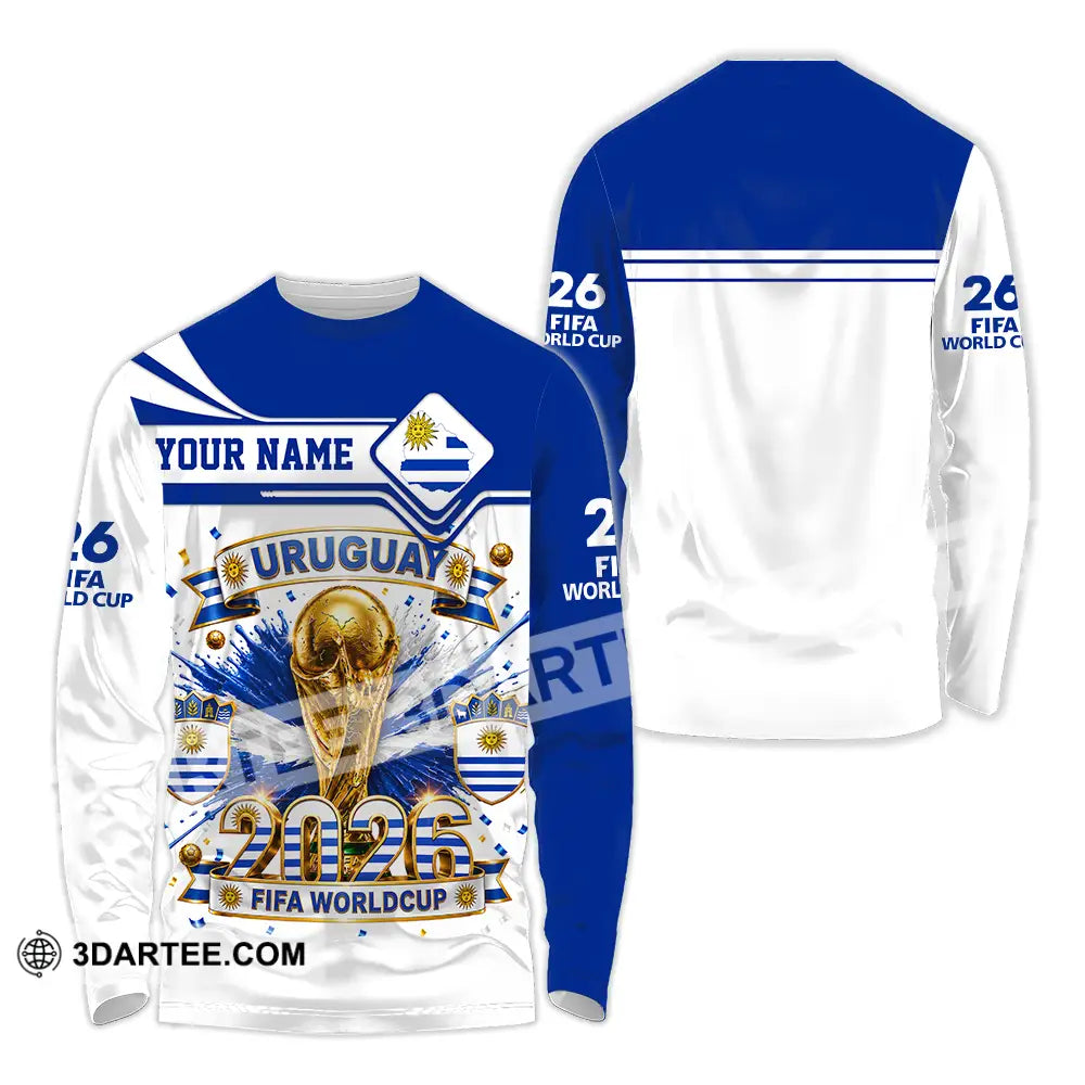 Unisex Shirt - Custom Uruguay World Cup 2026 Shirt - Long Sleeve Shirt / S - T-shirt