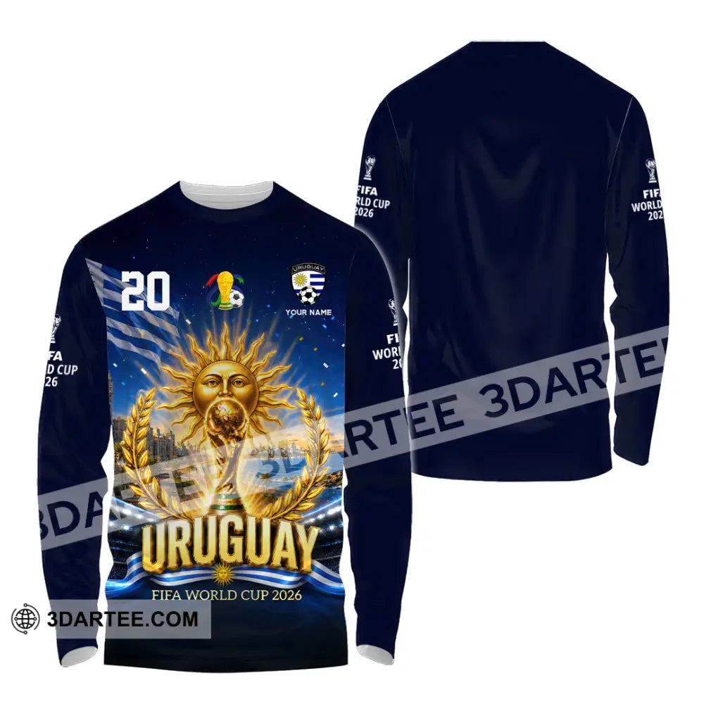 Unisex Shirt - Custom Uruguay World Cup 2026 Shirt - Long Sleeve Shirt / S - T-shirt