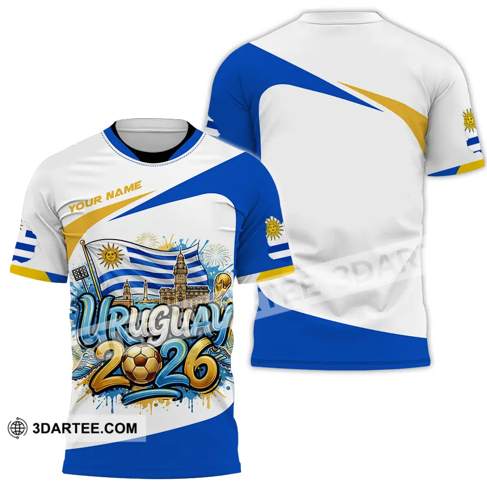 Unisex Shirt - Custom Uruguay World Cup 2026 3D Shirt T-Shirt / S T-shirt