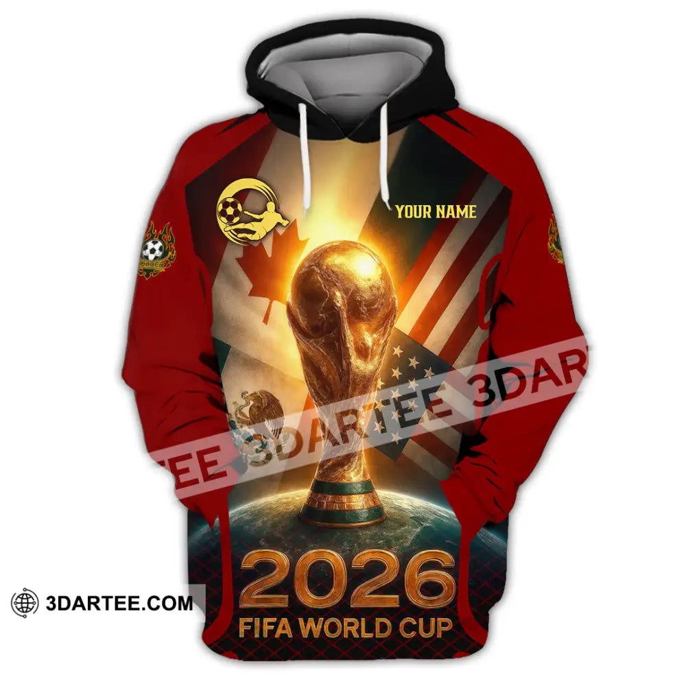 Unisex Shirt - Custom USA Canada World Cup 2026 3D Shirt Hoodie / S T-shirt