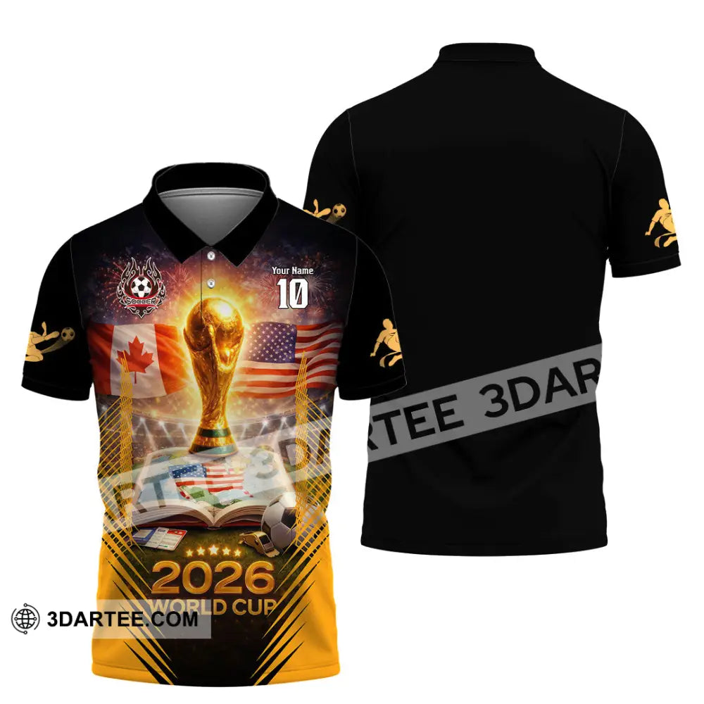 Unisex Shirt - Custom USA Canada World Cup 2026 3D Shirt Polo Shirt / S T-shirt