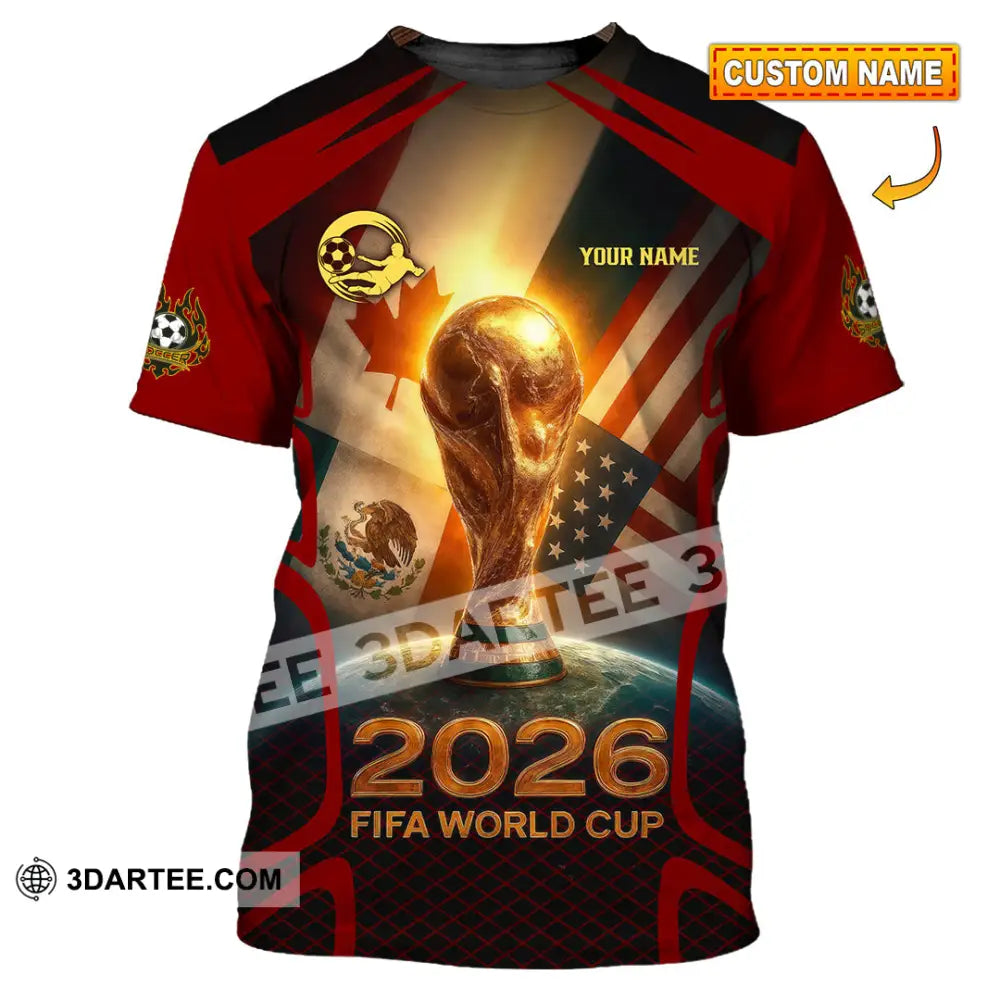 Unisex Shirt - Custom USA Canada World Cup 2026 3D Shirt T-shirt