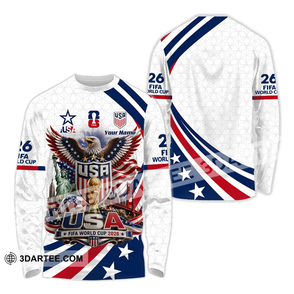 Unisex Shirt - Custom USA World Cup 2026 Shirt - Long Sleeve Shirt / S - T-shirt