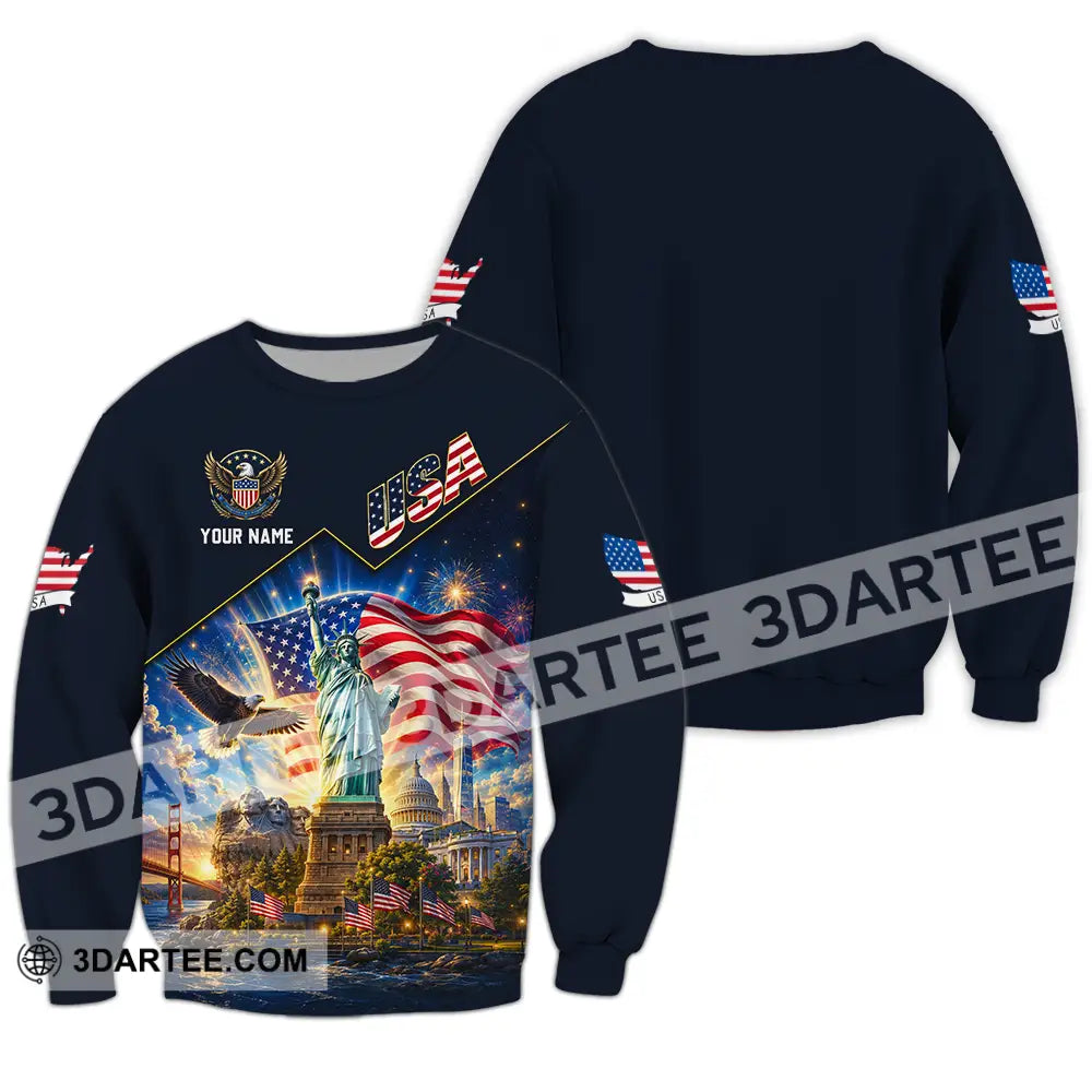 Unisex Shirt - Custom USA Shirt - Long Sleeve / S - T-shirt