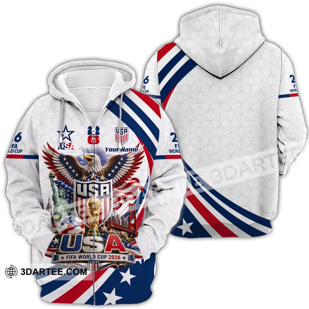 Unisex Shirt - Custom USA World Cup 2026 Shirt - Zipper Hoodie / S - T-shirt