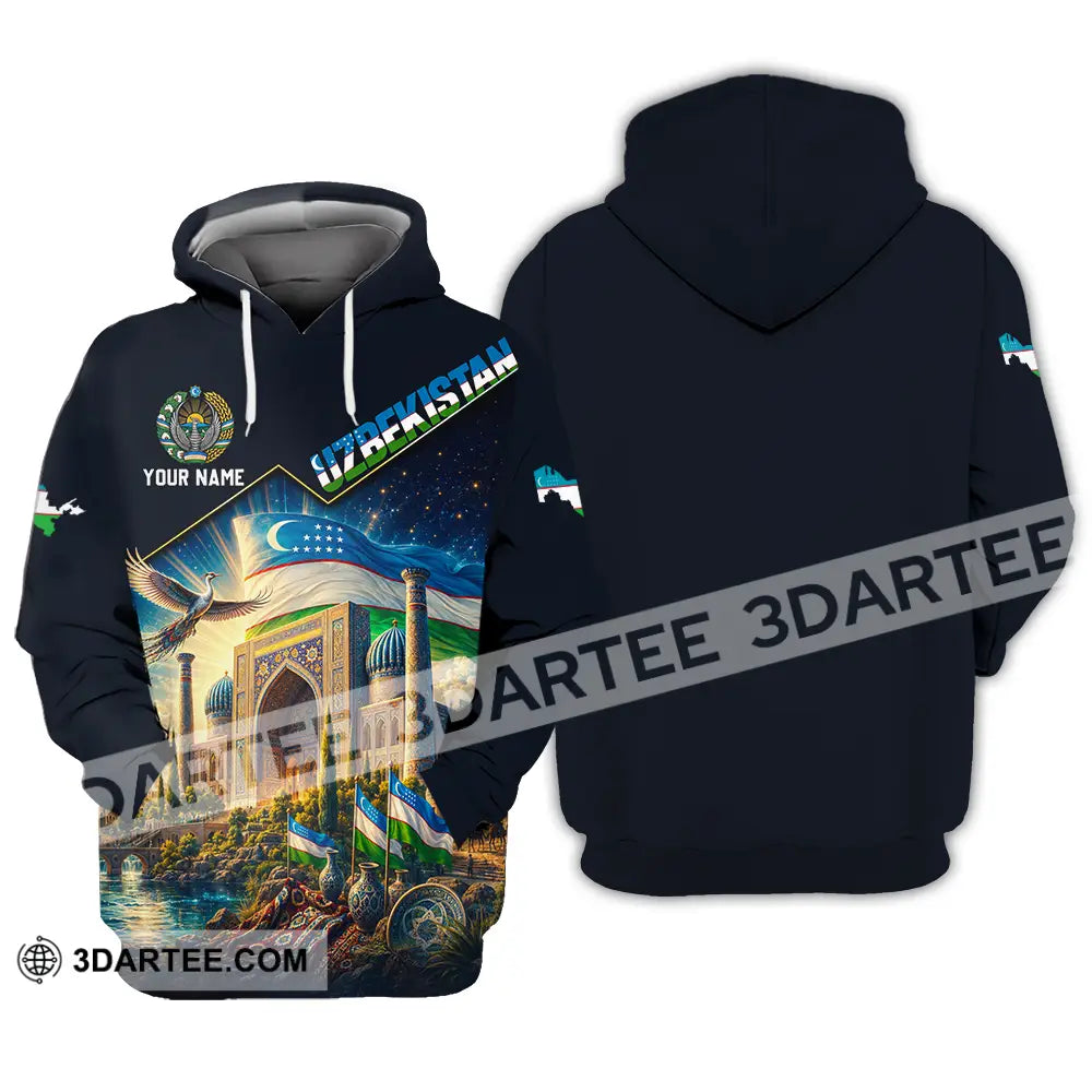 Unisex Shirt - Custom Uzbekistan Shirt - Hoodie / S - T-shirt