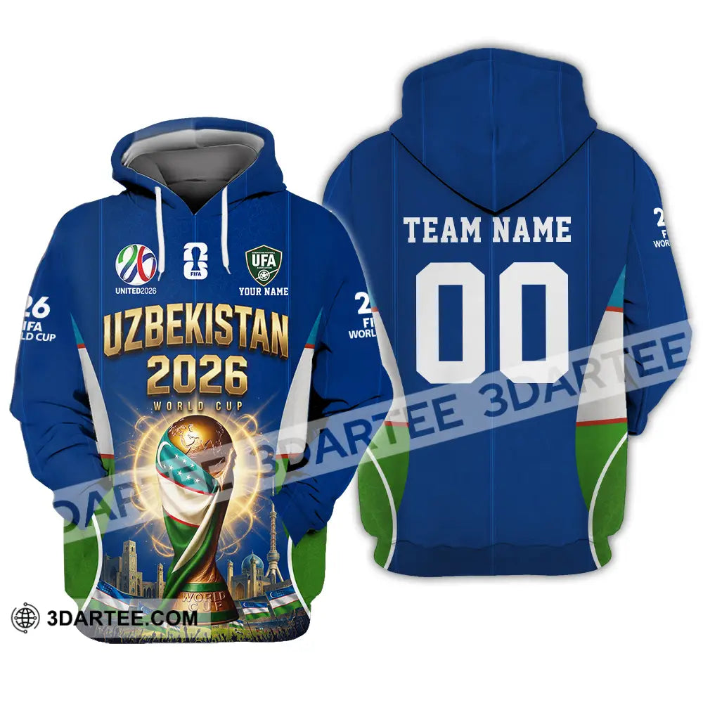 Unisex Shirt - Custom Uzbekistan World Cup 2026 Shirt - Hoodie / S - T-shirt