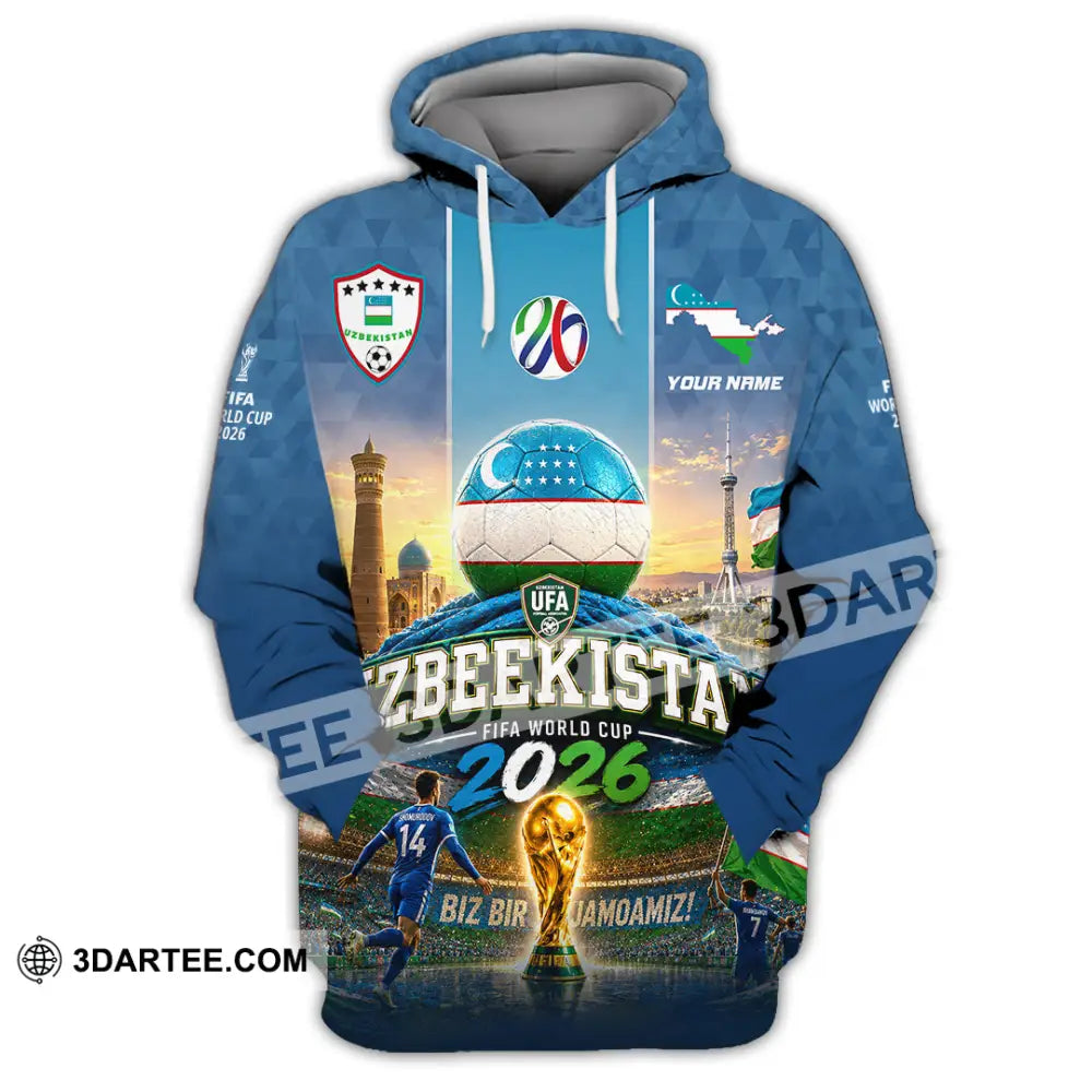Unisex Shirt - Custom Uzbekistan World Cup 2026 Shirt - Hoodie / S - T-shirt