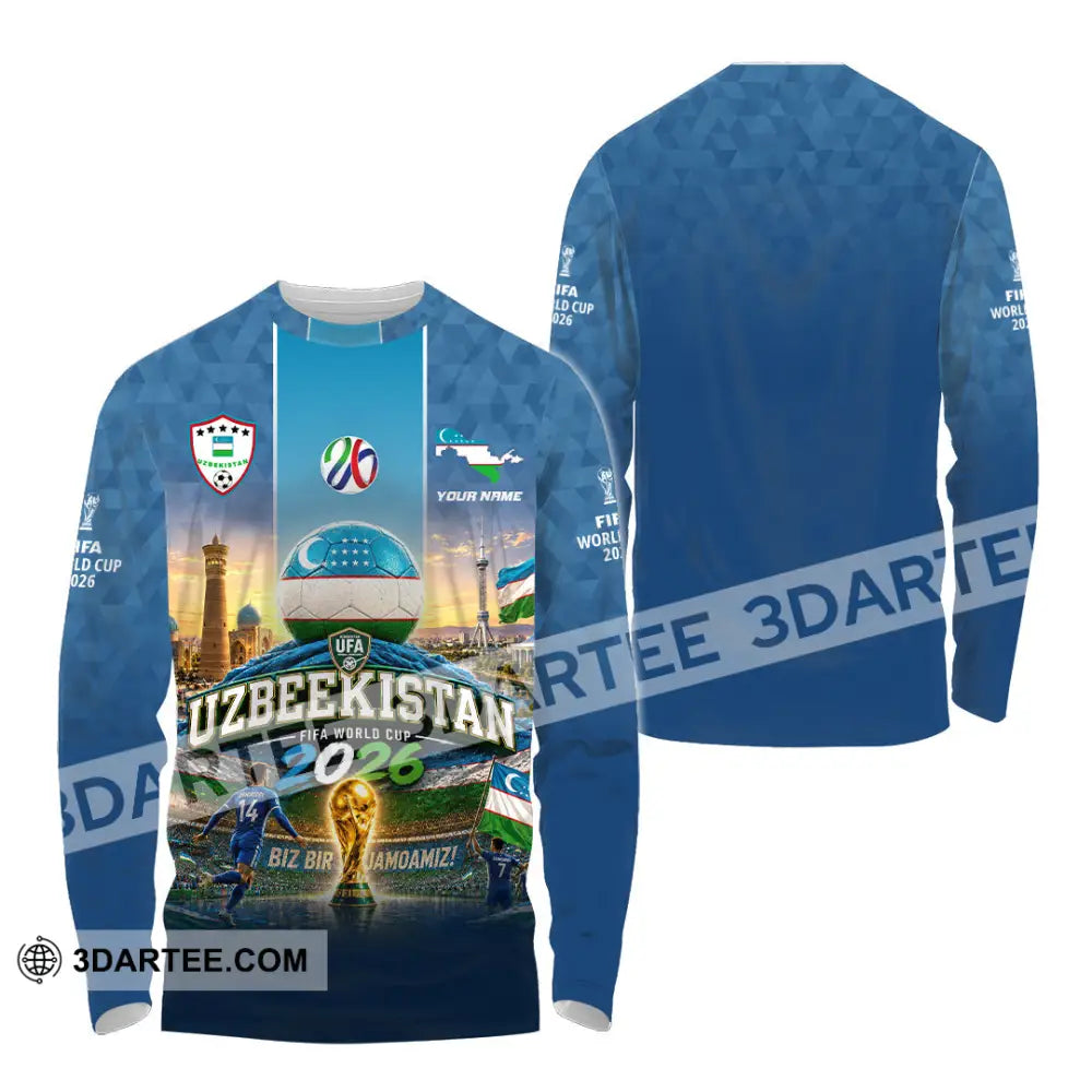 Unisex Shirt - Custom Uzbekistan World Cup 2026 Shirt - Long Sleeve Shirt / S - T-shirt