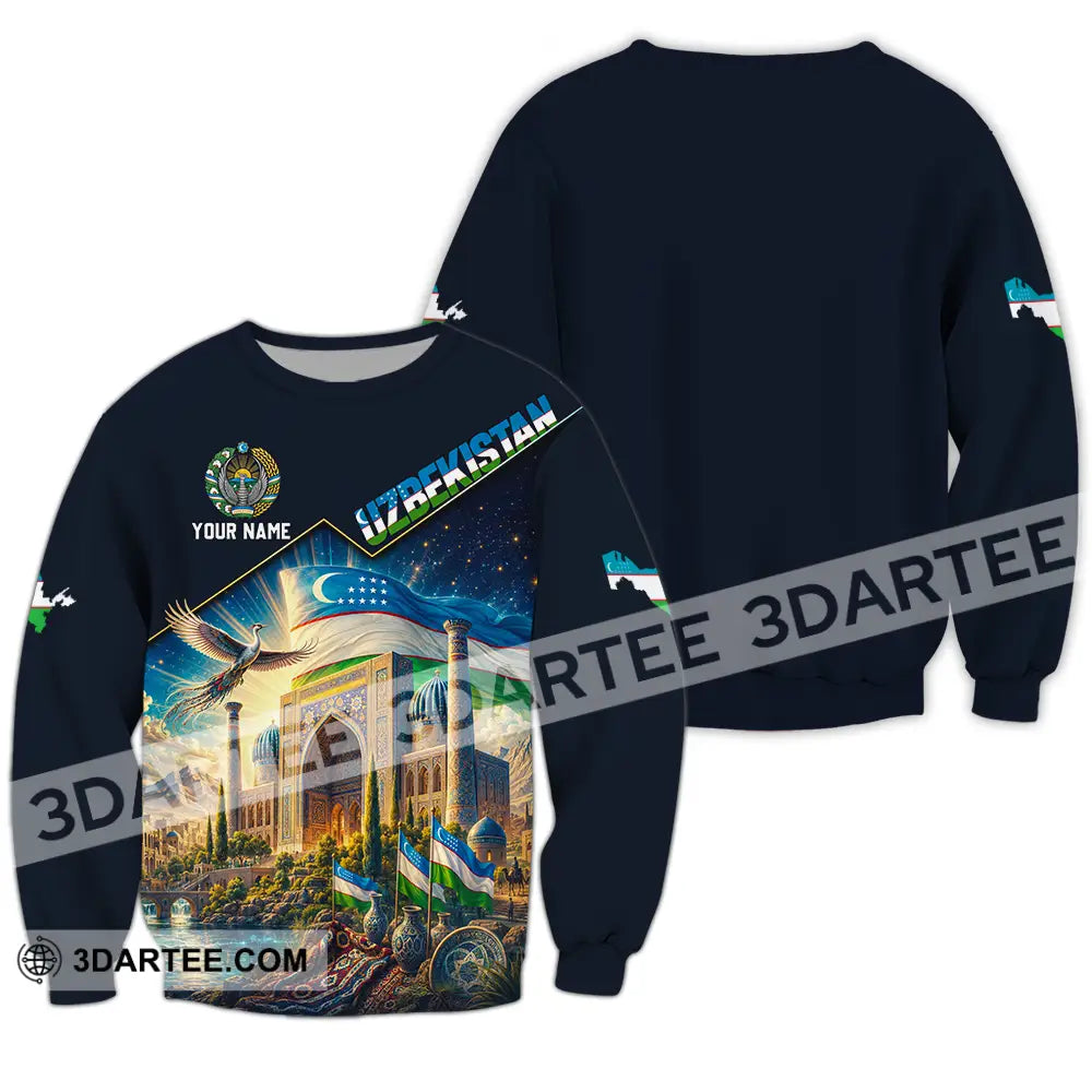 Unisex Shirt - Custom Uzbekistan Shirt - Long Sleeve / S - T-shirt