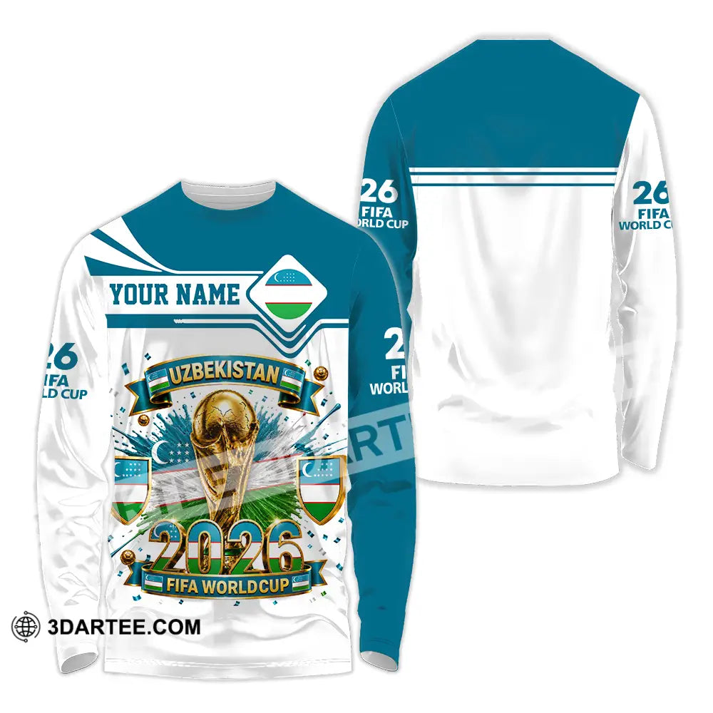 Unisex Shirt - Custom Uzbekistan World Cup 2026 Shirt - Long Sleeve Shirt / S - T-shirt