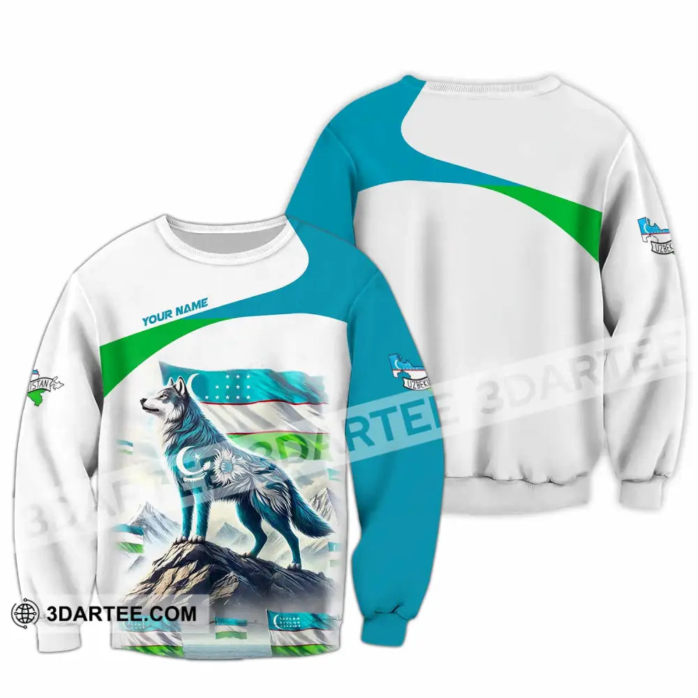 Unisex Shirt - Custom Uzbekistan Shirt - Long Sleeve / S - T-shirt