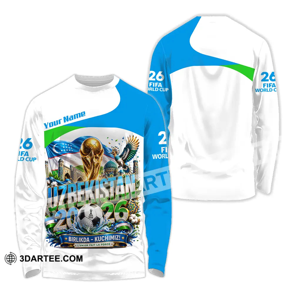 Unisex Shirt - Custom Uzbekistan World Cup 2026 Shirt - Long Sleeve Shirt / S - T-shirt