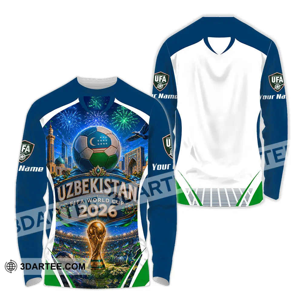Unisex Shirt - Custom Uzbekistan World Cup 2026 Shirt - Long Sleeve Shirt / S - T-shirt