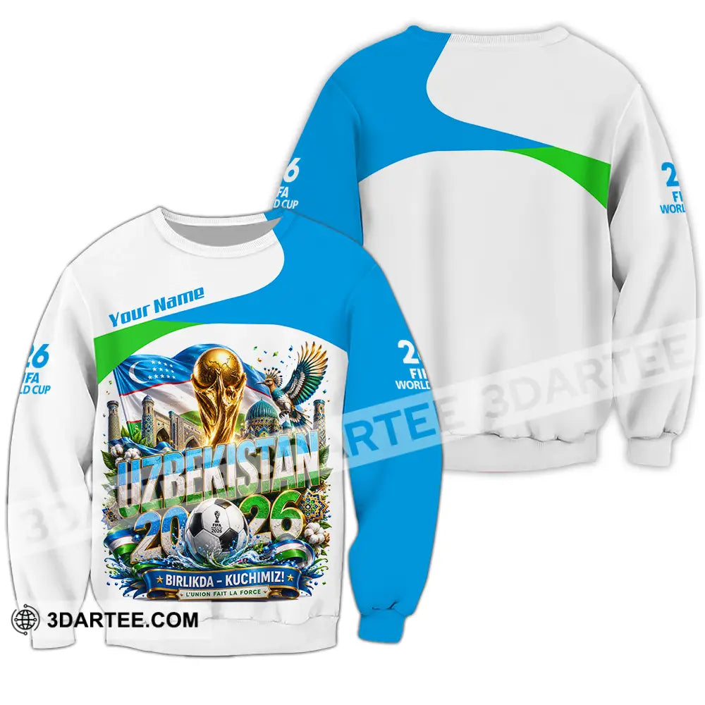 Unisex Shirt - Custom Uzbekistan World Cup 2026 Shirt - Long Sleeve / S - T-shirt