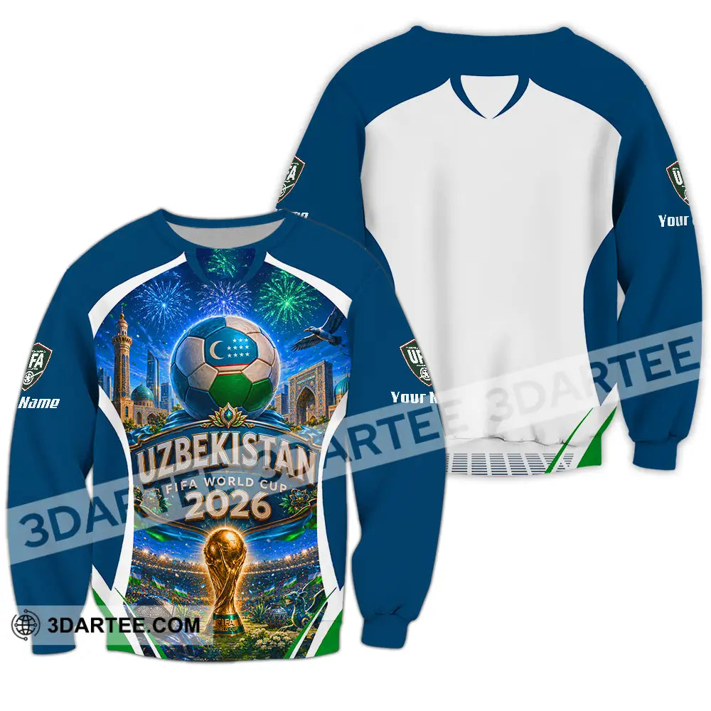 Unisex Shirt - Custom Uzbekistan World Cup 2026 Shirt - Long Sleeve / S - T-shirt