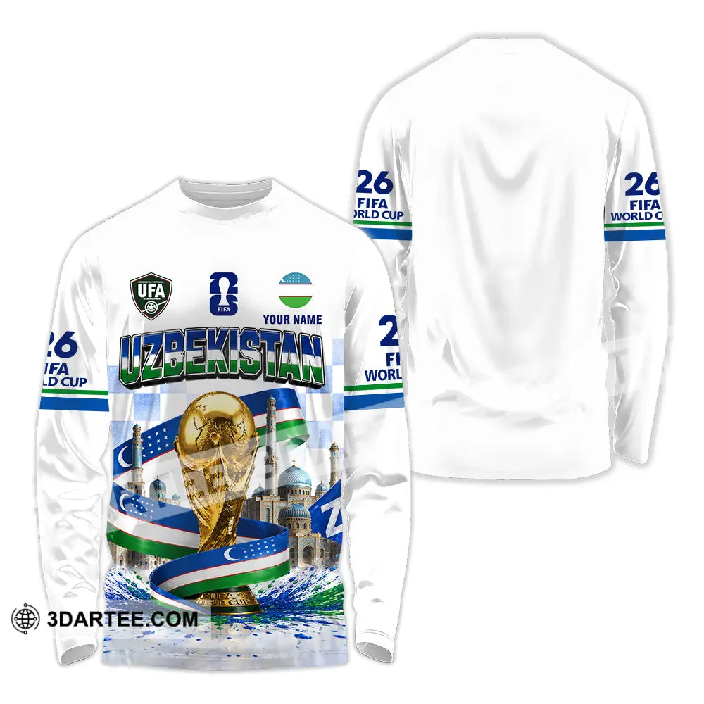 Unisex Shirt - Custom Uzbekistan World Cup 2026 Shirt - Long Sleeve Shirt / S - T-shirt