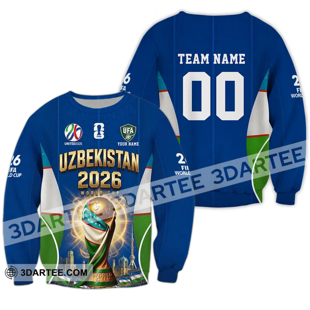 Unisex Shirt - Custom Uzbekistan World Cup 2026 Shirt - Long Sleeve / S - T-shirt