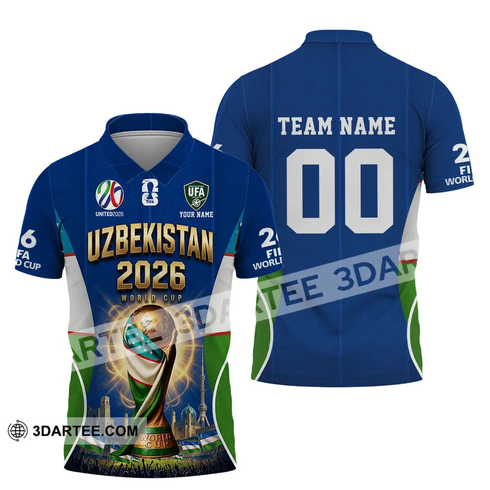 Unisex Shirt - Custom Uzbekistan World Cup 2026 Shirt - Polo Shirt / S - T-shirt