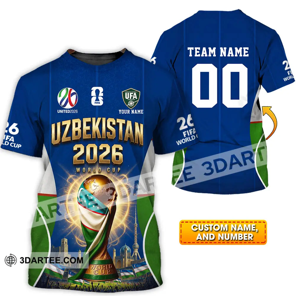 Unisex Shirt - Custom Uzbekistan World Cup 2026 Shirt - T-shirt