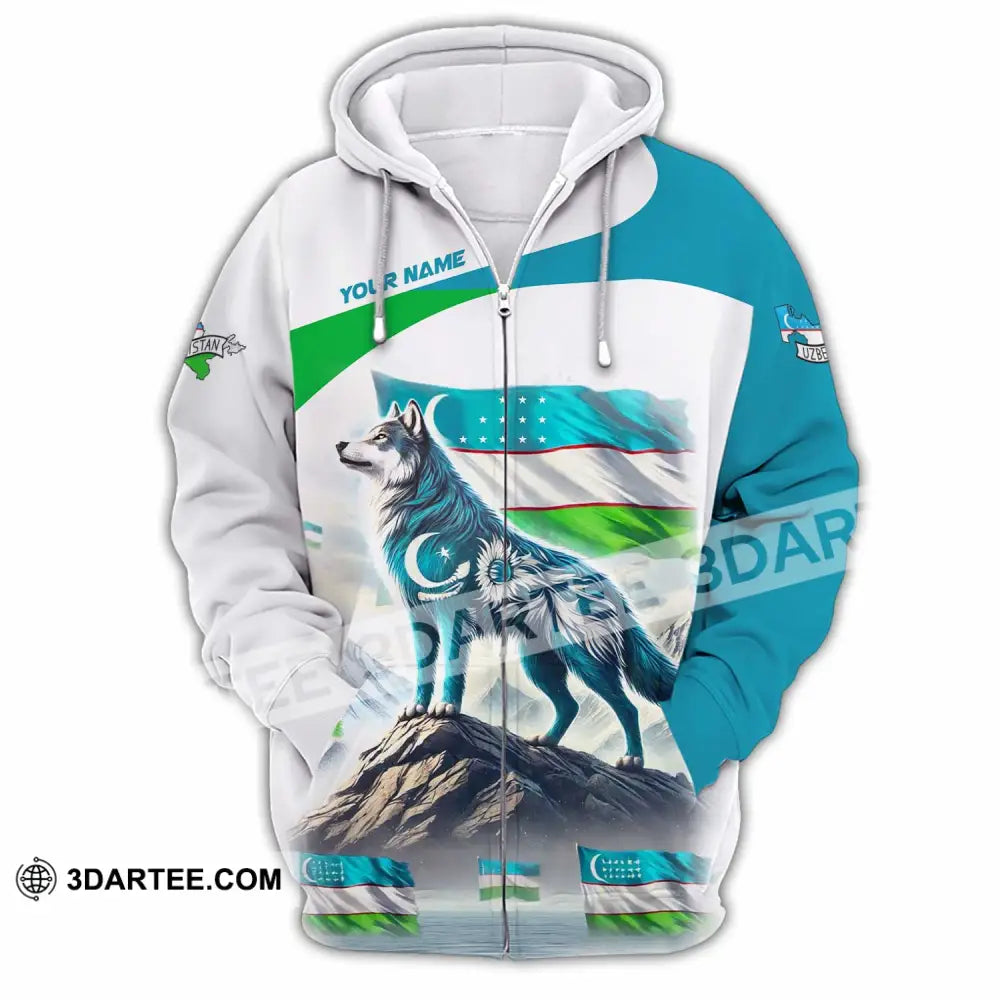 Unisex Shirt - Custom Uzbekistan Shirt - Zipper Hoodie / S - T-shirt