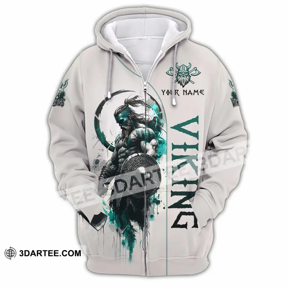 Unisex Shirt Custom Viking Shirt Zipper Hoodie / S T shirt