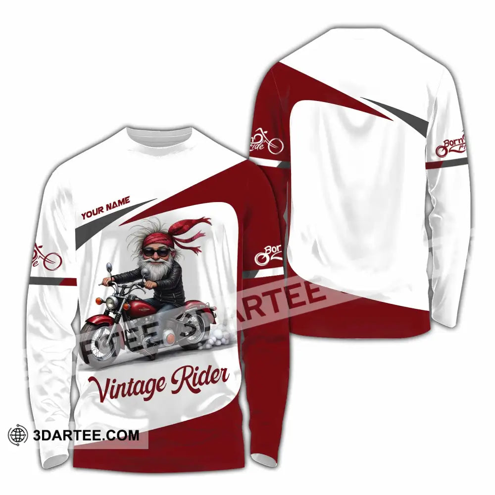 Unisex Shirt - Custom Vintage Rider Shirt - Long Sleeve Shirt / S - T-shirt