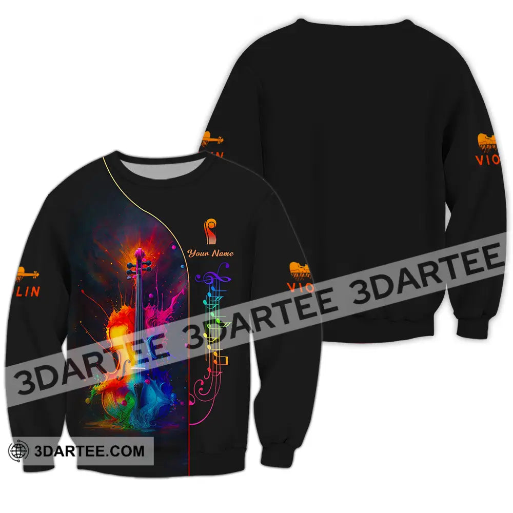 Unisex Shirt - Custom Violin Lover Shirt Long Sleeve / S T-shirt