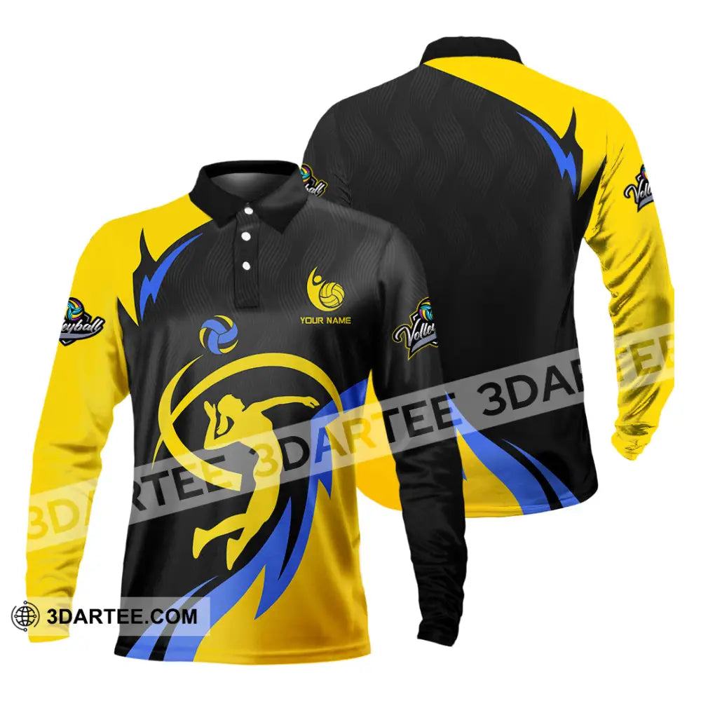 Unisex Shirt - Custom Volleyball 3D Shirt - Long Sleeve Polo / S - T-shirt