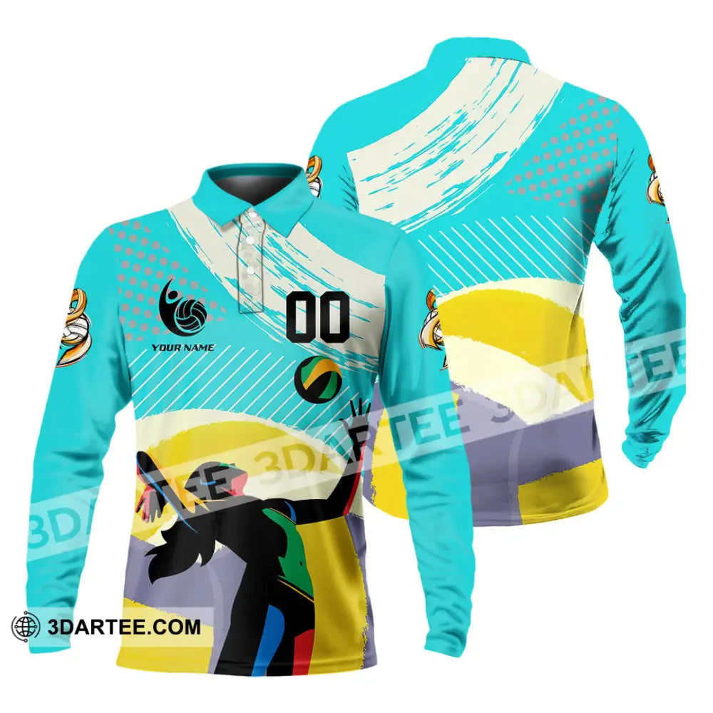 Unisex Shirt - Custom Volleyball 3D Shirt - Long Sleeve Polo / S - T-shirt